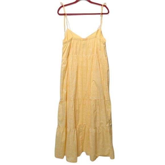 The Nines by HATCH Sleeveless Tiered Maternity Dress Yellow XXL - Picture 5 of 8